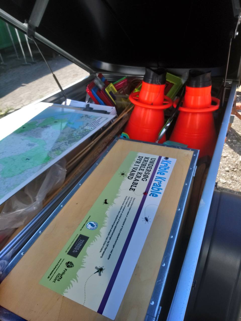 Kriblekrablekasse med undervandskikkert