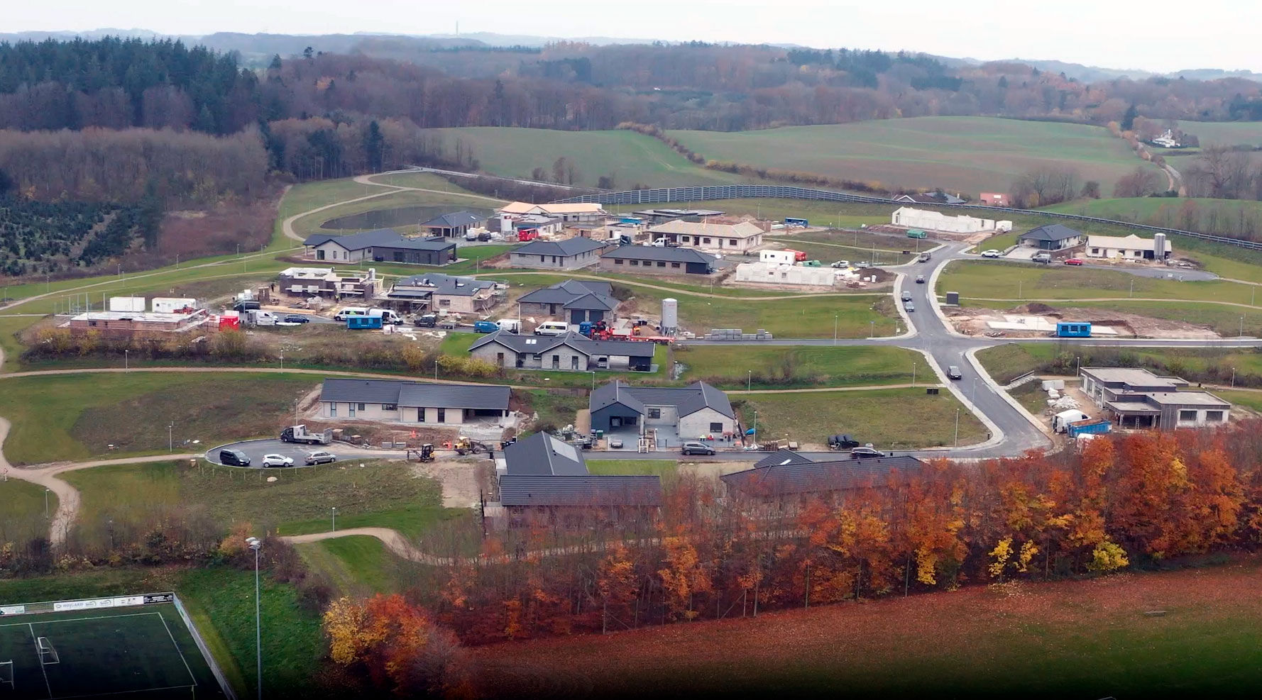 Åbakkevænget i Morud - et nyere boligområde fra begyndelsen af 2020'erne.