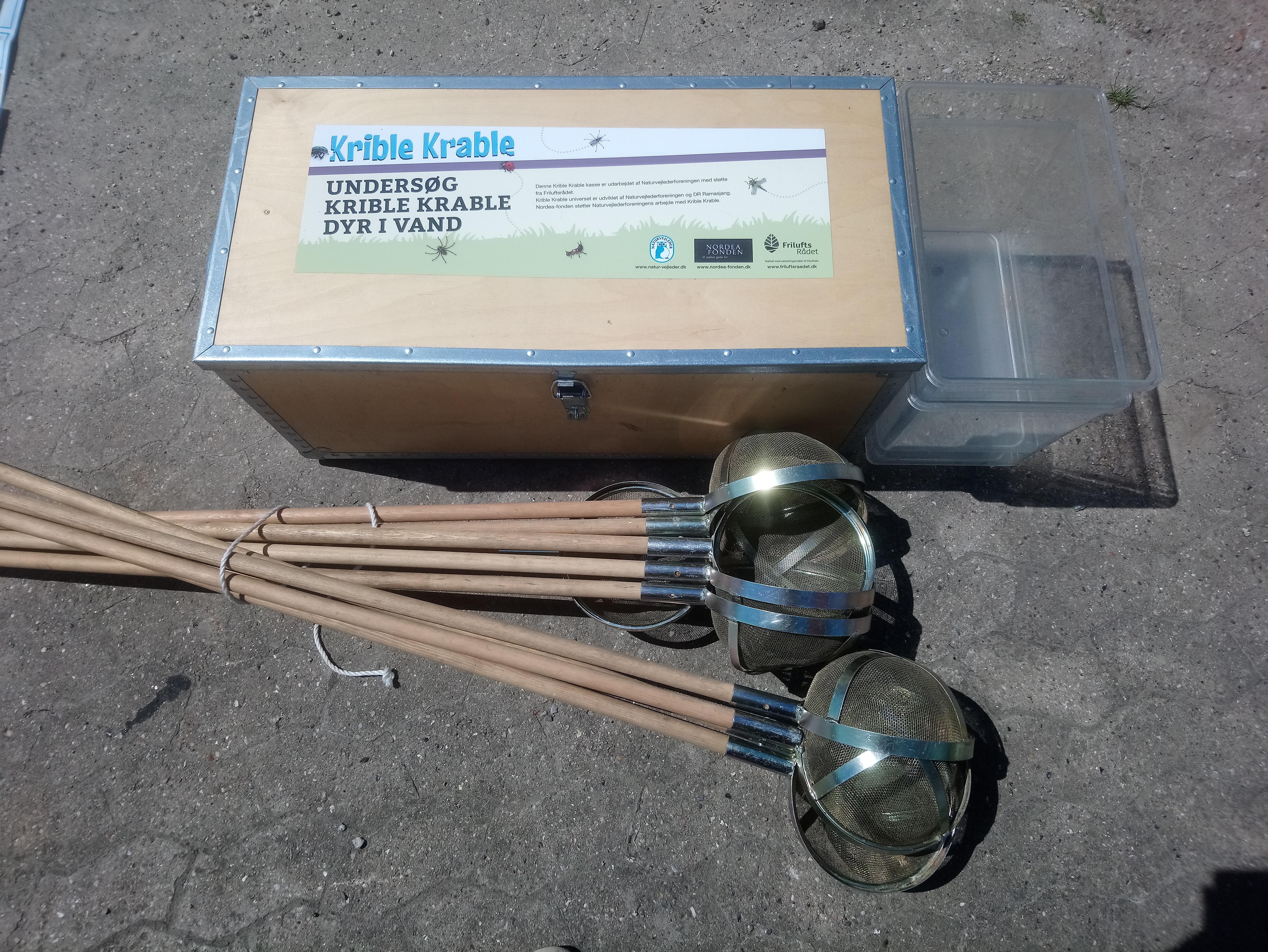 Kriblekrablekasse med net