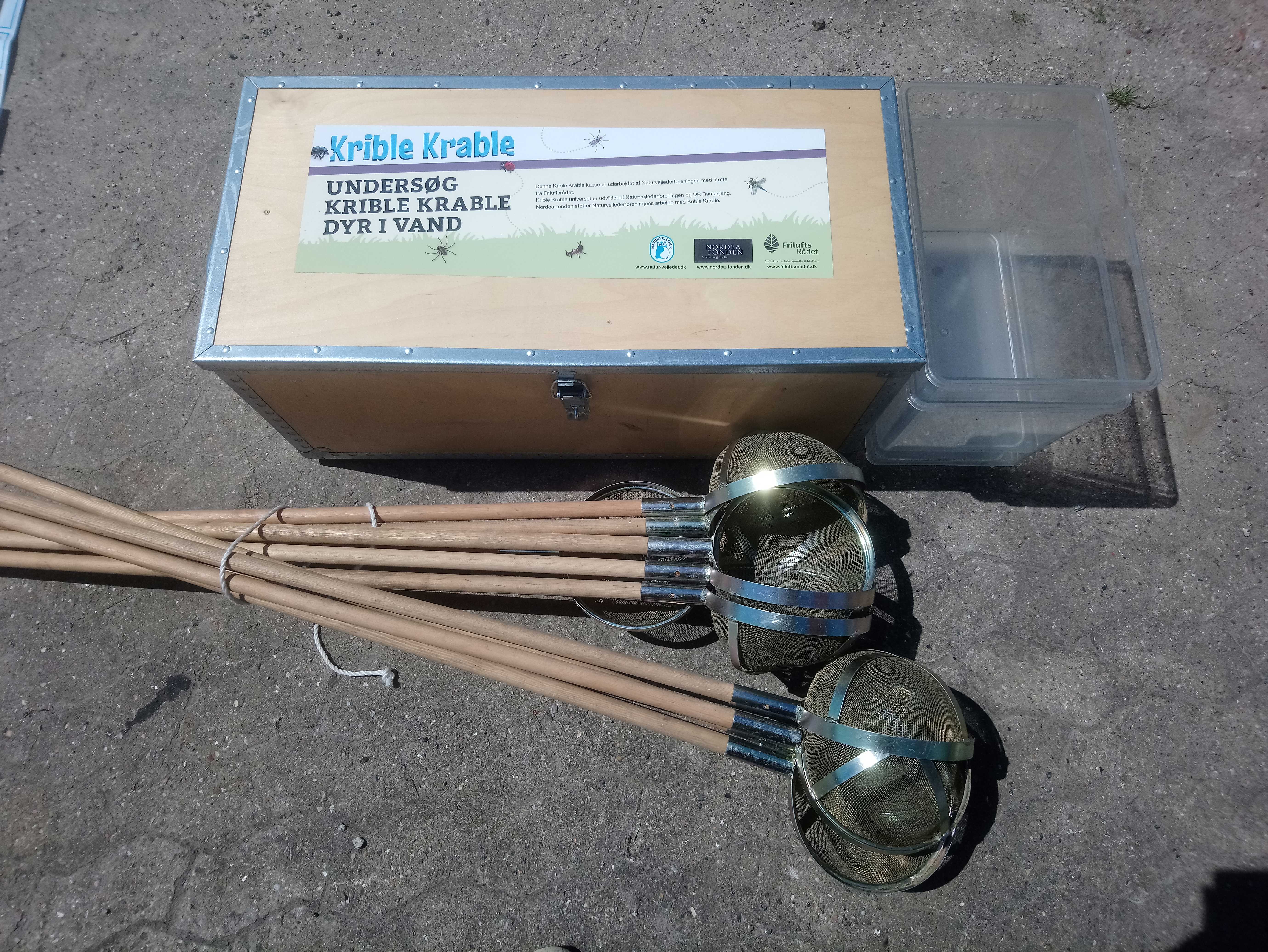 Kriblekrablekasse med net
